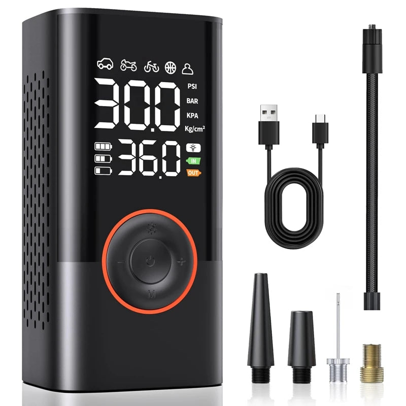 Wireless Tire Inflator Air Compressor 150PSI 7.4V Rechargeable