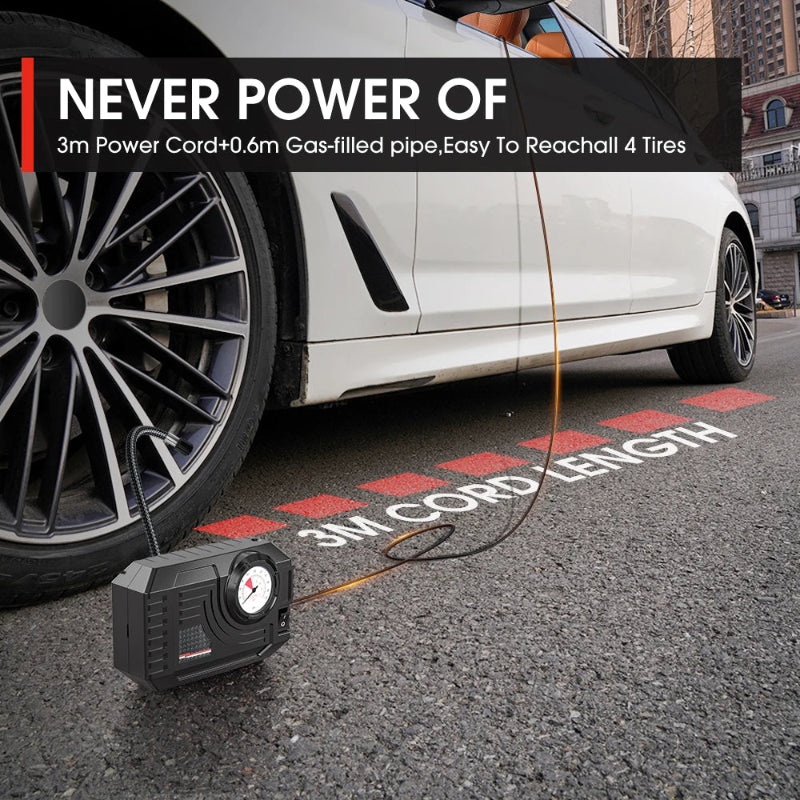 Mini Air Pump Glovebox Size Car Tyre