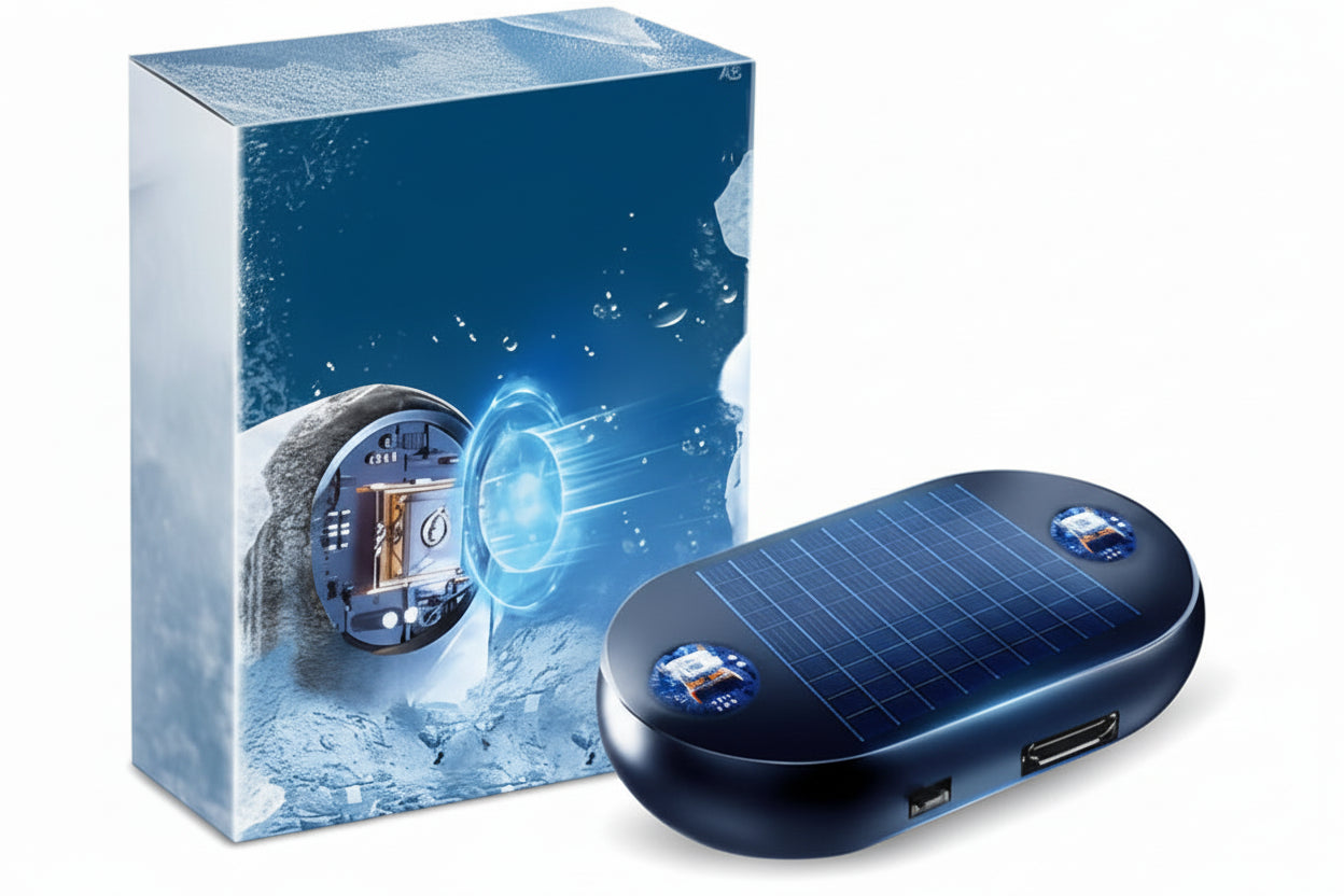 Rechargeable Solar Anti-Ice Car Protector – Magnetic Base Winter Tool