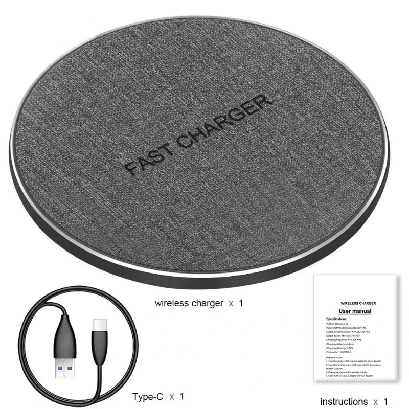Wireless Charger Dock (Phone + Earbuds) Type-C 2-in-1