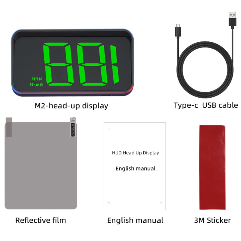 Car Head Up Display White Green Colour Options Compact