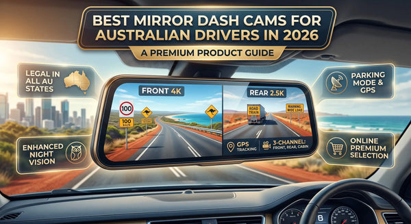 4K mirror dash cam with 10-inch touchscreen, GPS and rear camera