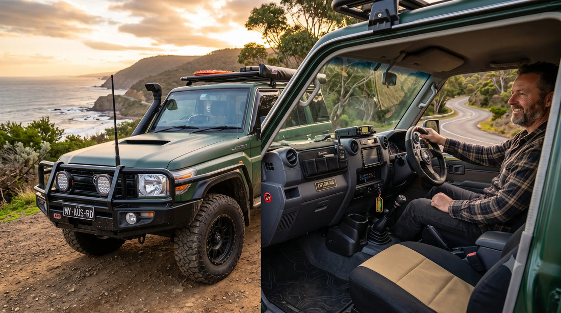 Luxury customized vehicle interior and exterior showcasing personalized accessories