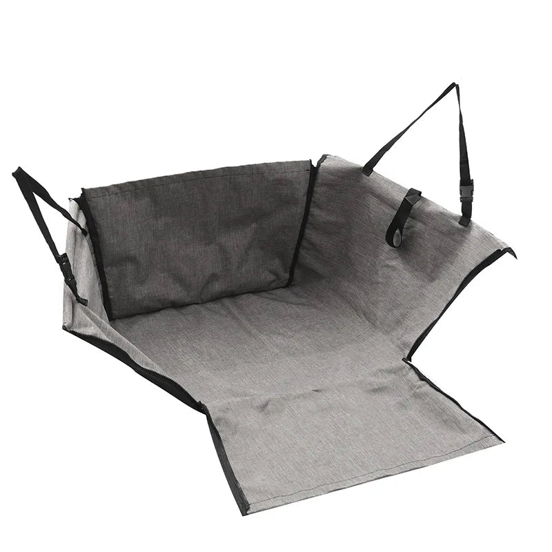 Pet Hammock Car Seat Cover Black Installed Product View