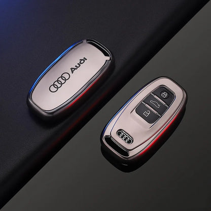 Audi key fob cover on a black background