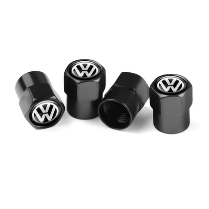 Valve Caps Tire Premium for VW 4pcs (Aluminum Alloy, Logo)