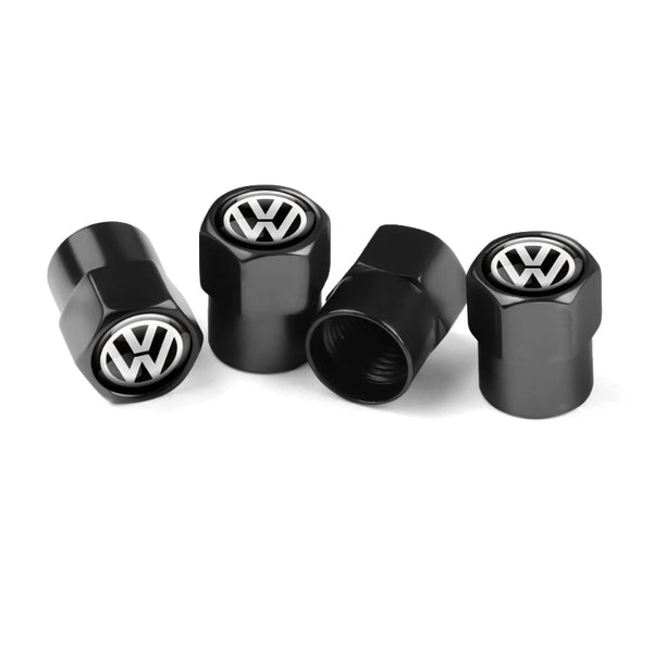Valve Caps Tire Premium for VW 4pcs (Aluminum Alloy, Logo)