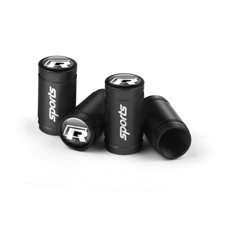 Valve Caps Tire Premium for VW 4pcs (Aluminum Alloy, Logo)