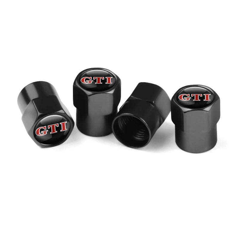 Valve Caps Tire Premium for VW 4pcs (Aluminum Alloy, Logo)