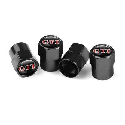 Valve Caps Tire Premium for VW 4pcs (Aluminum Alloy, Logo)