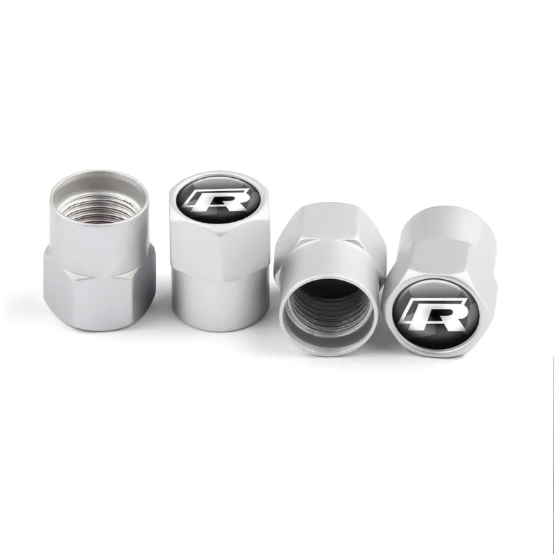 Valve Caps Tire Premium for VW 4pcs (Aluminum Alloy, Logo)