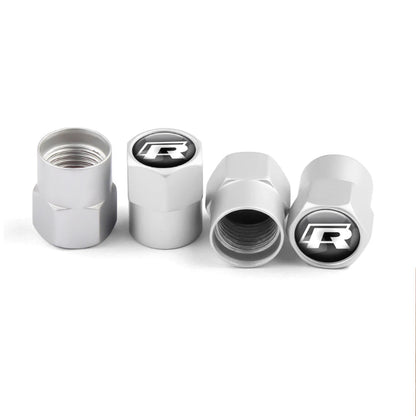 Valve Caps Tire Premium for VW 4pcs (Aluminum Alloy, Logo)