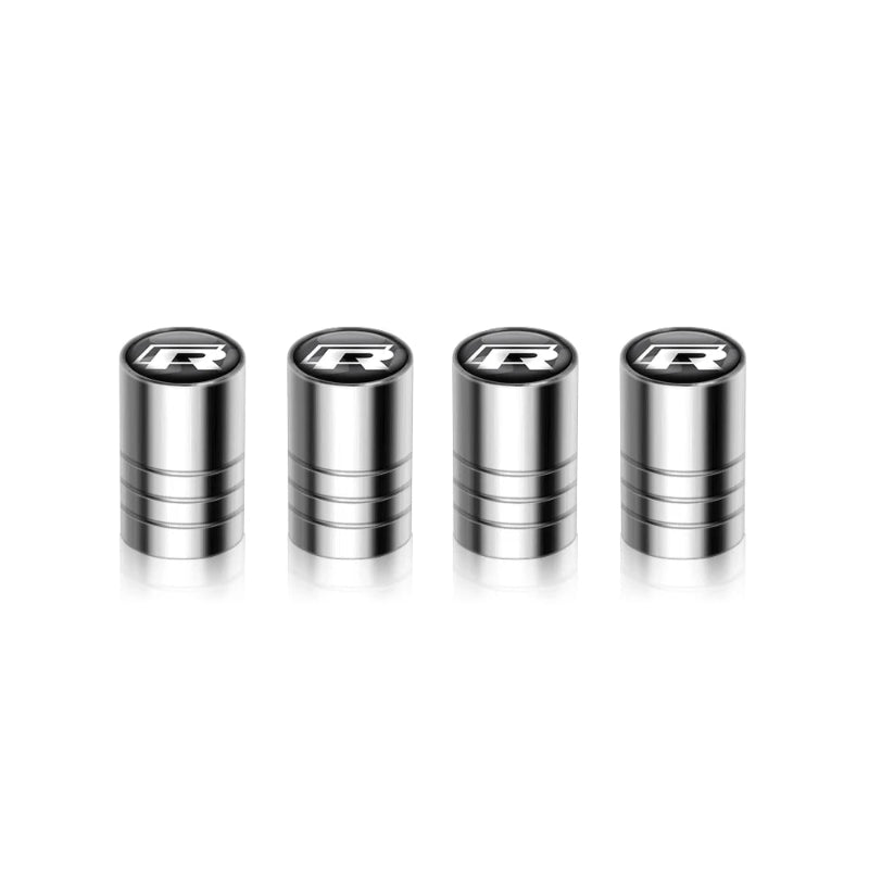 Valve Caps Tire Premium for VW 4pcs (Aluminum Alloy, Logo)
