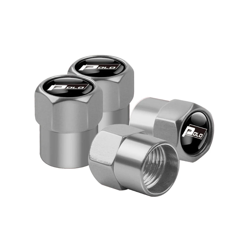 Valve Caps Tire Premium for VW 4pcs (Aluminum Alloy, Logo)