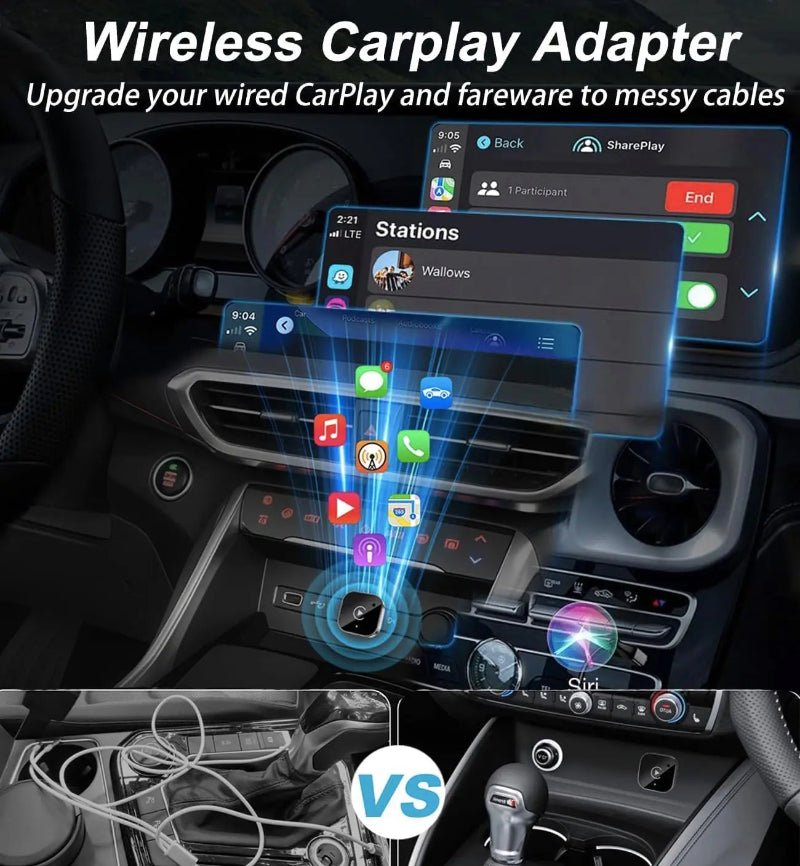 Wireless CarPlay Adapter for iPhone Plug and Play No App Needed