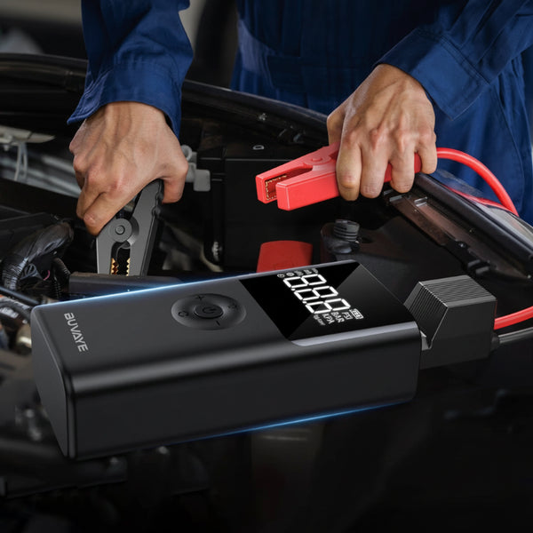 Jump Starter Air Pump 150PSI 12V Power Bank SOS 2500A