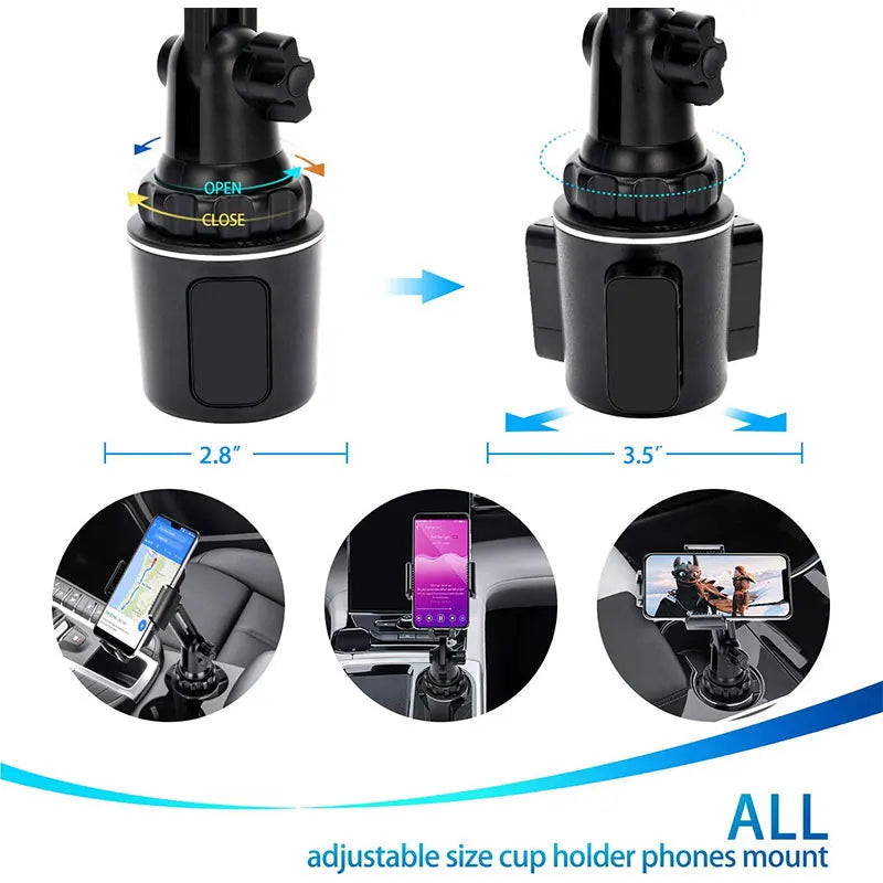 Cup Holder Phone Stand Flexible Arm Car