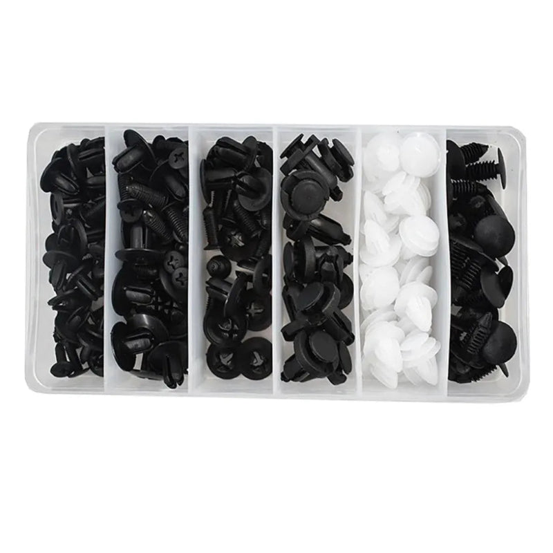 Car Retainer Pin Clip Set Door Trim 100 Piece Box Black