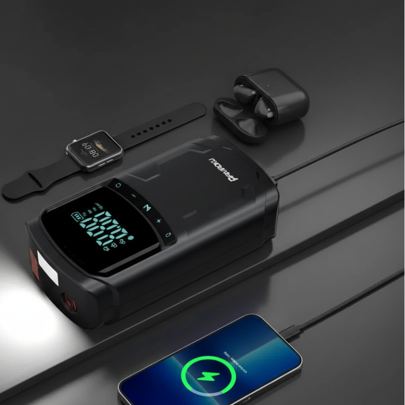 Compact Jump Starter 150PSI Tyre Inflator USB Power Bank View