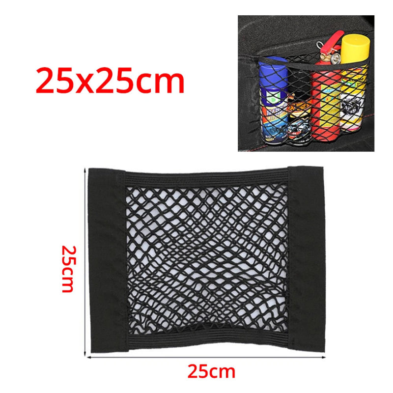 Elastic Mesh Car Boot Storage Net Magic Sticker Mounting