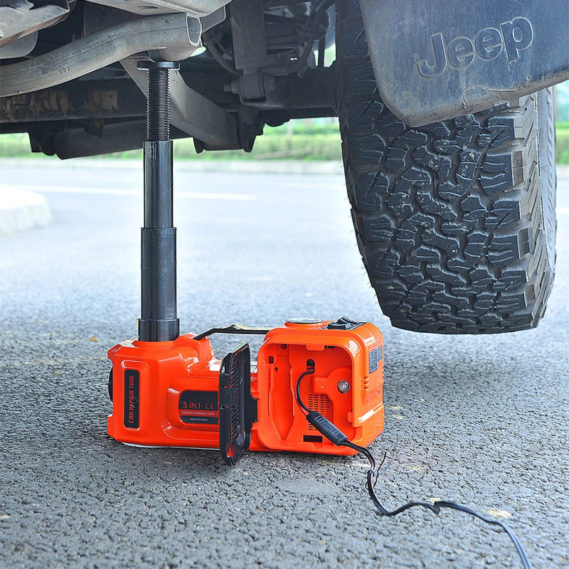 Electric Car Jack Tire Inflator LED Flashlight