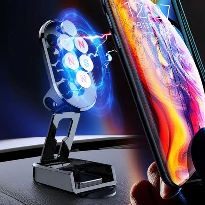 Car Phone Holder Magnetic Folding Arm 360 Degree Rotation