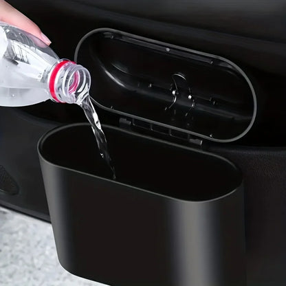Car Cabin Trash Can ABS Press Open Lid Compact