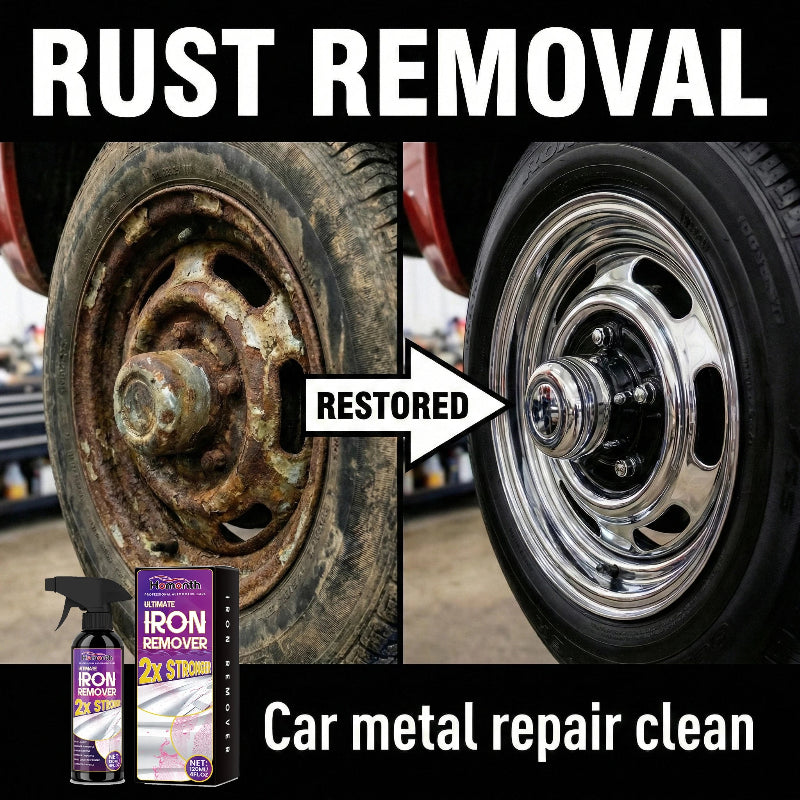 Rust Remover Spray 120ml, Iron Clean Metal Restoration for Wheels & Tools (Fast-Drying)