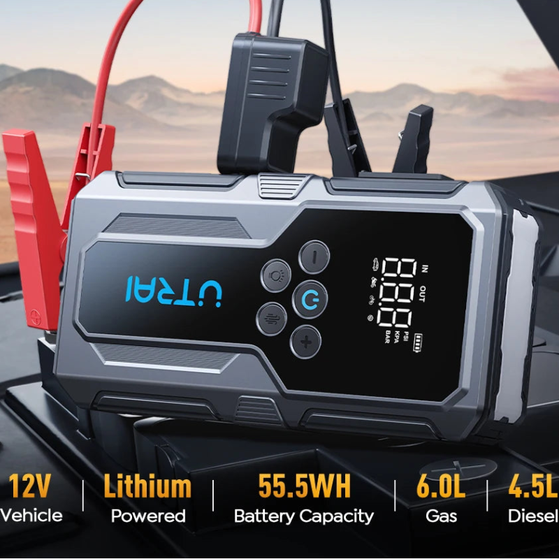 UTRAI JS-9 Jump Starter Power Bank USB Output SOS Light