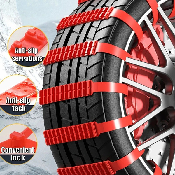 Universal Emergency Snow Chains Plastic Anti-Slip Traction Aid