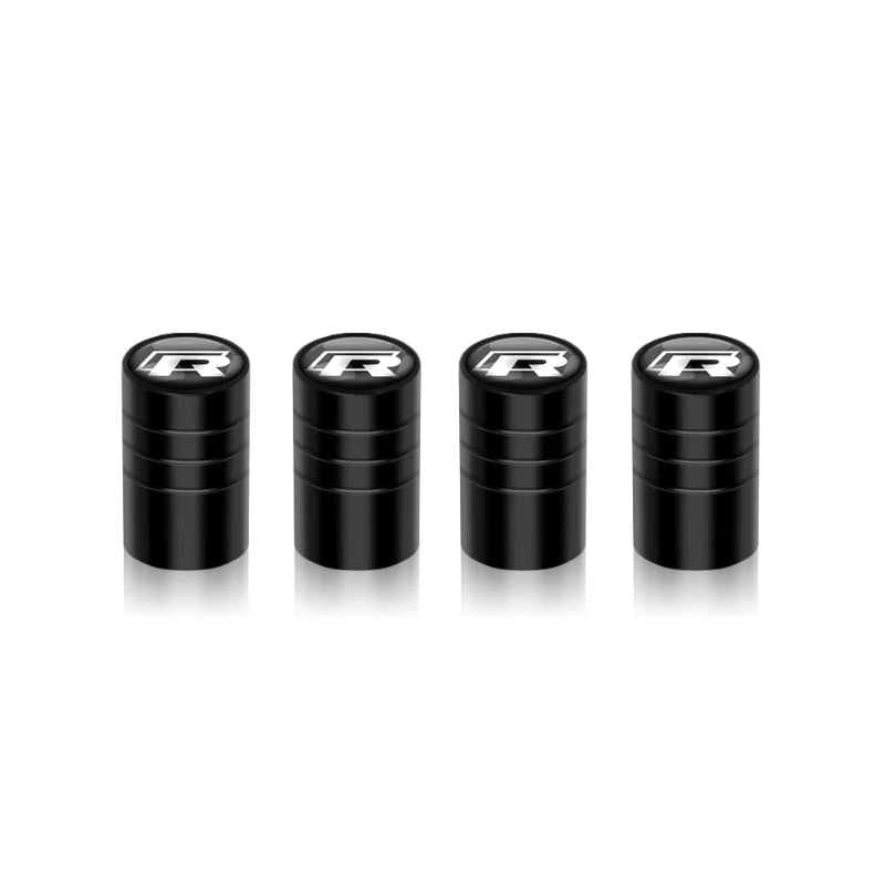 Valve Caps Tire Premium for VW 4pcs (Aluminum Alloy, Logo)