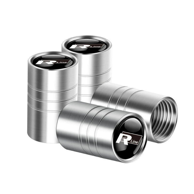 Valve Caps Tire Premium for VW 4pcs (Aluminum Alloy, Logo)