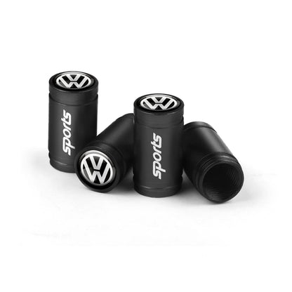 Valve Caps Tire Premium for VW 4pcs (Aluminum Alloy, Logo)
