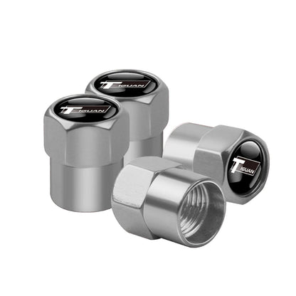 Valve Caps Tire Premium for VW 4pcs (Aluminum Alloy, Logo)