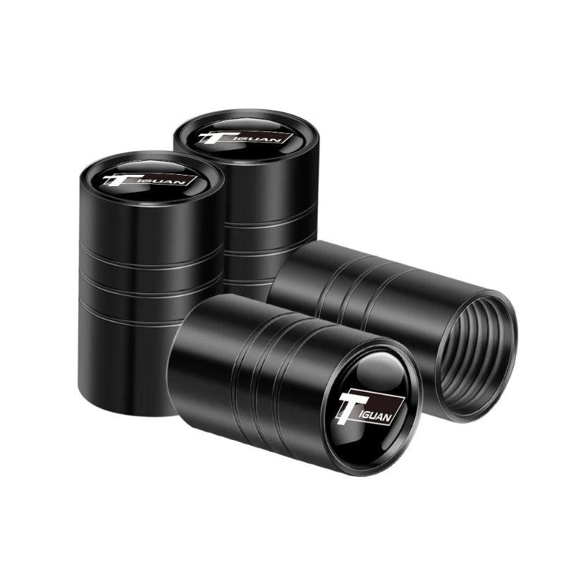 Valve Caps Tire Premium for VW 4pcs (Aluminum Alloy, Logo)