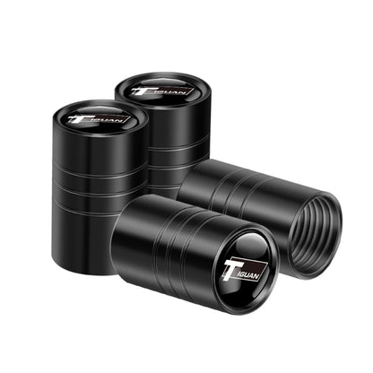 Valve Caps Tire Premium for VW 4pcs (Aluminum Alloy, Logo)