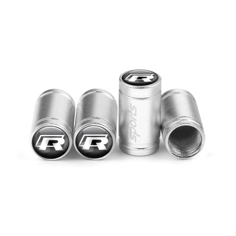 Valve Caps Tire Premium for VW 4pcs (Aluminum Alloy, Logo)