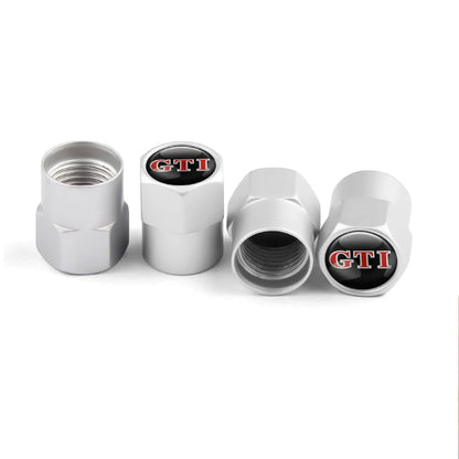 Valve Caps Tire Premium for VW 4pcs (Aluminum Alloy, Logo)