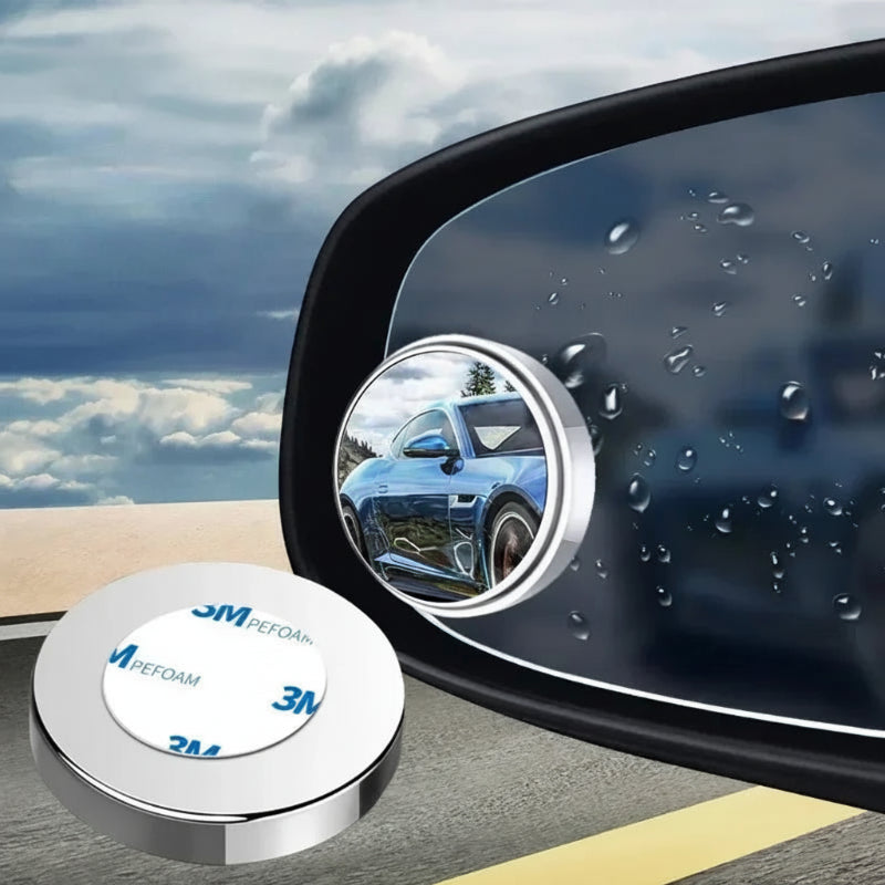 2Pcs 360° Adjustable Blind Spot Convex Mirror Car Auxiliary Rearview Wide Angle Mirrors