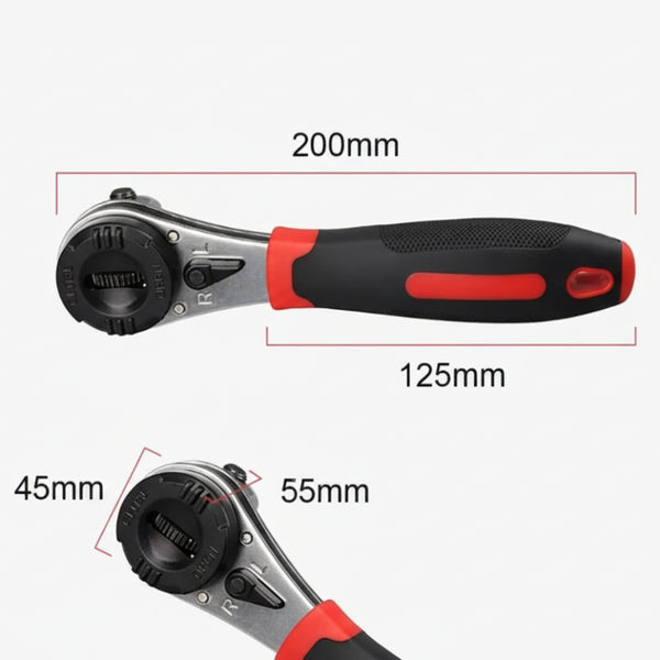 Adjustable Ratchet Wrench Kit for 6-22mm Screw