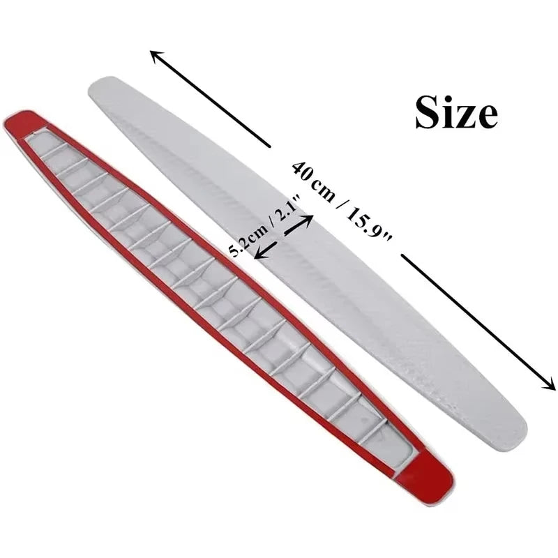 Bumper Corner Guard Strips Peel and Stick Rubber Protector White