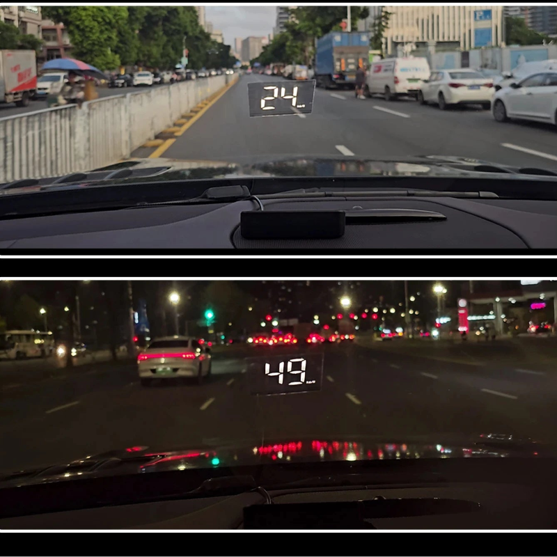 Head Up Display HUD Car OBD2 Over Speed Alert Green