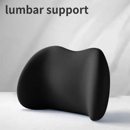 Breathable Car Pillow Neck Lumbar Support Grey 1pc Close Up