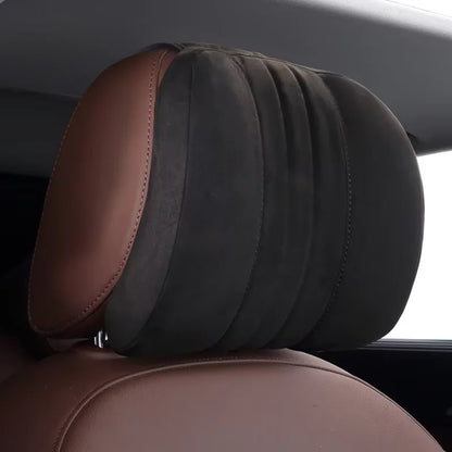 Car Neck Pillow Washable Cover Velcro Strap Headrest Detail