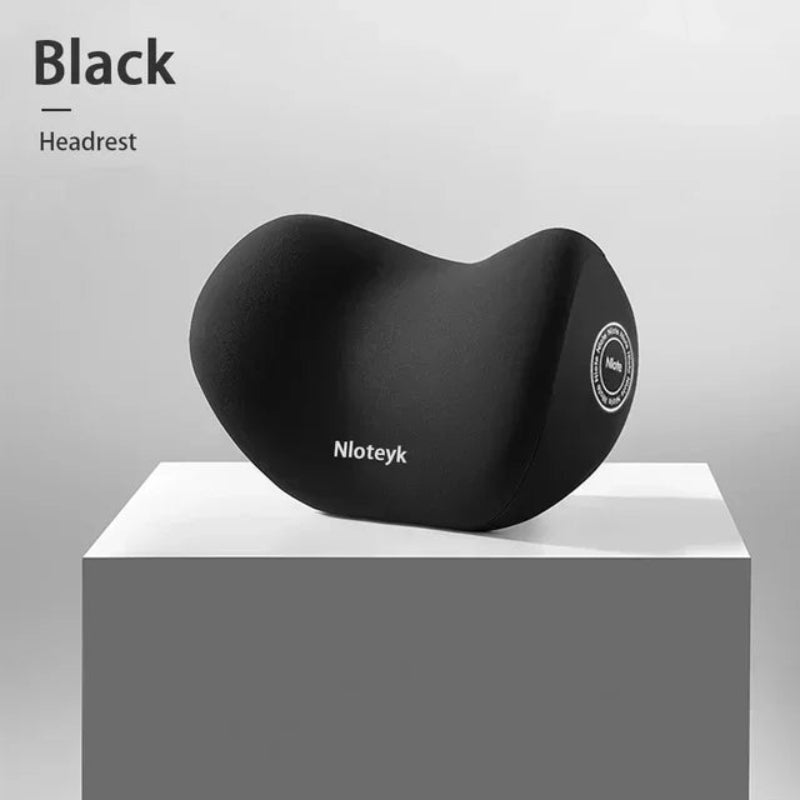 Ergonomic Car Headrest Lumbar Set Memory Foam Breathable Fabric