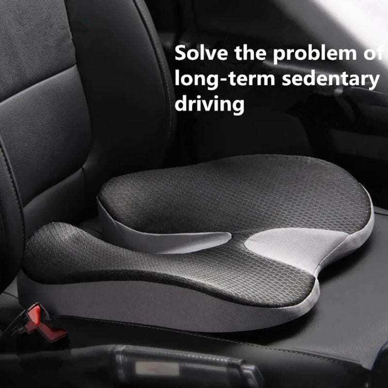 Seat Cushion Breathable Grid Cover + PE Foam Support (Removable & Washable) Non-Slip 