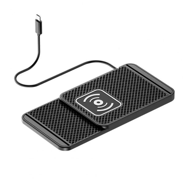Wireless Car Charger Pad, Silicone Non-Slip Charging Mat with Overvoltage Protection