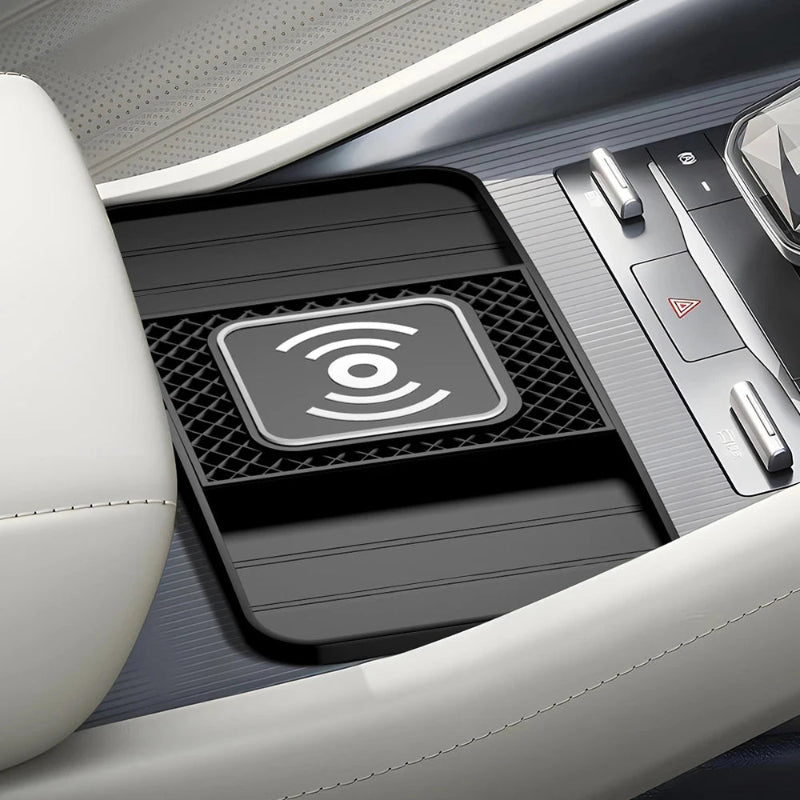 Wireless Car Charging Pad, Non-Slip Rubber Mat (USB Powered) for iPhone & Android