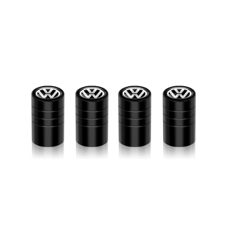 Valve Caps Tire Premium for VW 4pcs (Aluminum Alloy, Logo)
