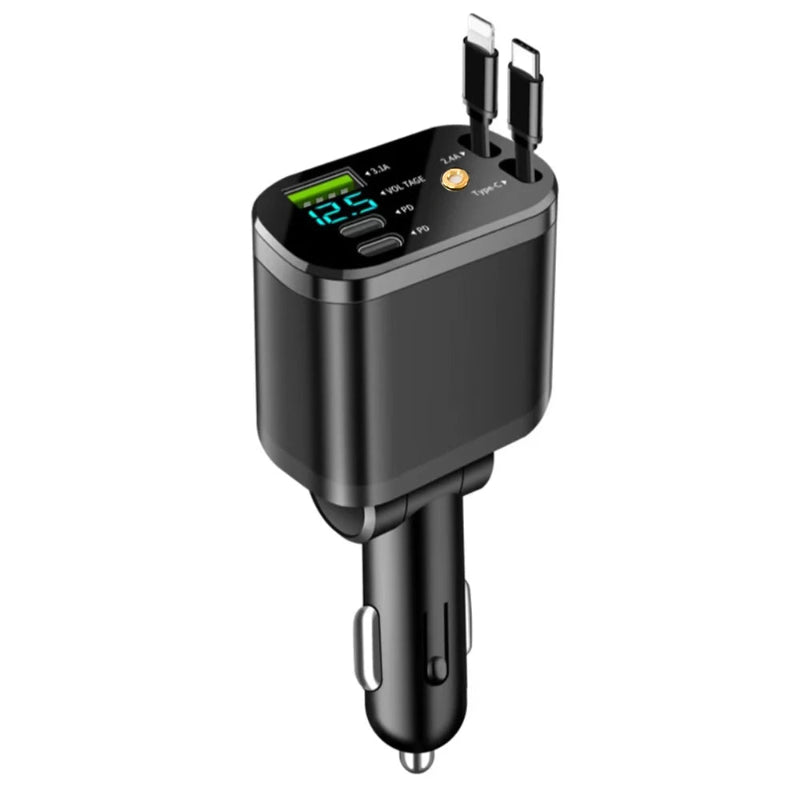 Retractable Car Charger 5 in 1 New 2026 Updated Version